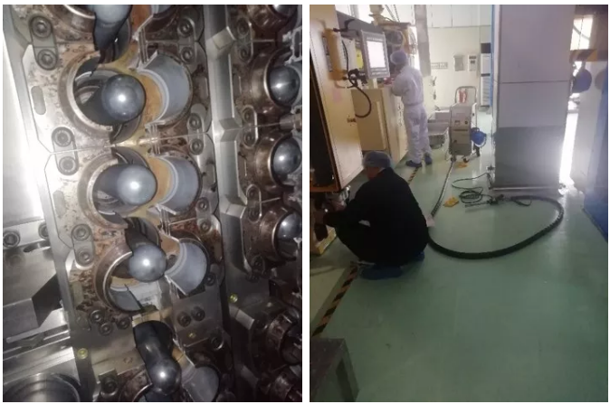 糧油生產(chǎn)線 干冰清洗機(jī)案例